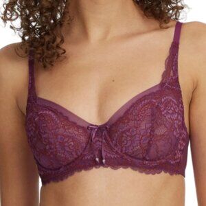 NWT Skarlett Blue Minx Lace Unlined Balconette Bra 32DD